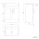 Harper Gloss White Vanity with Semi Recessed Basin 600mm - Brushed Brass Accents