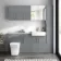 Harper Stone Grey Combination Vanity Basin with Marble Top & Houston Toilet 1500mm - Brushed Brass Accents