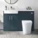 Harper Navy Blue Combination Vanity Basin and Tucson Toilet 1200mm - Left Handed