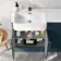 Harper Navy Blue Combination Vanity Basin and Houston Toilet 1200mm - Left Handed
