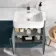 Harper Navy Blue Combination Vanity Basin and Houston Toilet 1200mm - Right Handed