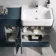 Harper Navy Blue Combination Vanity Basin 1500mm - Excludes Toilet