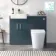 Harper Navy Blue Combination Vanity Basin with Marble Top & Tucson Toilet 1000mm
