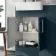 Harper Navy Blue Combination Vanity Basin with Marble Top & Houston Toilet 1000mm
