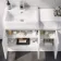 Foster Gloss White Combination Vanity Basin 1500mm - Excludes Toilet