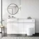 Foster Gloss White Combination Vanity Basin with Marble Top & Tucson Toilet 1500mm