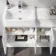 Foster Gloss White Combination Vanity Basin with Marble Top & Tucson Toilet 1500mm