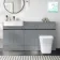 Foster Stone Grey Combination Vanity Basin and Houston Toilet 1500mm