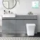 Foster Stone Grey Combination Vanity Basin with Marble Top & Houston Toilet 1500mm