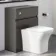Foster Tungsten Grey Back To Wall Unit and Houston Toilet