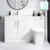 Mersey Gloss White Combination Vanity Basin and Houston Toilet 1300mm