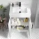 Mersey Gloss White Combination Vanity Basin and Houston Toilet 1100mm - Black Accents