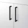 Mersey Gloss White Combination Vanity Basin and Houston Toilet 1100mm - Black Accents