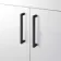 Mersey Gloss White Combination Vanity Basin and Houston Toilet 1300mm - Black Accents