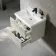 Crete Fluted Linen White Wall Hung Basin Drawer Vanity 600mm
