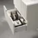 Crete Fluted Linen White Wall Hung Drawer Vanity with Marble Top 600mm - Excludes Counter Top Basin