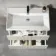 Crete Fluted Linen White Wall Hung Basin Drawer Vanity 800mm