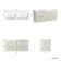 Crete Fluted Linen White Wall Hung Double Basin Drawer Vanity 1200mm