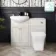 Capri Cotton White Combination Vanity Basin and Houston Toilet 1050mm - Chrome Handles