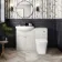 Capri Cotton White Combination Vanity Basin and Houston Toilet 1150mm - Chrome Handles