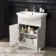 Capri Cotton White Combination Vanity Basin and Houston Toilet 1150mm - Chrome Handles