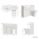 Capri Cotton White Combination Vanity Basin and Houston Toilet 1150mm - Chrome Handles