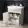 Capri Cotton White Combination Vanity Basin and Houston Toilet 1350mm - Chrome Handles