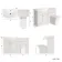 Capri Cotton White Combination Vanity Basin and Houston Toilet 1350mm - Chrome Handles