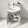 Capri Fog Grey Combination Vanity Basin and Miami Toilet 1050mm - Chrome Handles