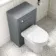 Capri Fog Grey Combination Vanity Basin and Miami Toilet 1050mm - Chrome Handles