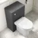 Capri Slate Grey Combination Vanity Basin and Miami Toilet 1150mm - Chrome Handles