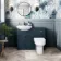 Capri Navy Blue Combination Vanity Basin and Miami Toilet 1050mm - Chrome Handles