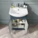 Capri Navy Blue Combination Vanity Basin and Miami Toilet 1050mm - Chrome Handles