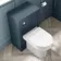 Capri Navy Blue Combination Vanity Basin and Miami Toilet 1050mm - Chrome Handles