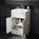 Milos Cotton White Combination Vanity Basin and Houston Toilet 1000mm - Chrome Handles