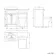 Milos Fog Grey Combination Vanity Basin and Houston Toilet 1000mm - Chrome Handles