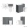 Milos Fog Grey Combination Vanity Basin and Houston Toilet 1100mm - Chrome Handles