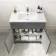 Milos Slate Grey Combination Vanity Basin and Houston Toilet 1300mm - Chrome Handles