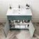 Milos Mystic Green Combination Vanity Basin and Houston Toilet 1300mm - Chrome Handles