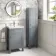 Bermuda Dove Grey Floor Standing Tall Cabinet 1500x350mm