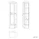 Bermuda Dove Grey Floor Standing Tall Cabinet 1500x350mm