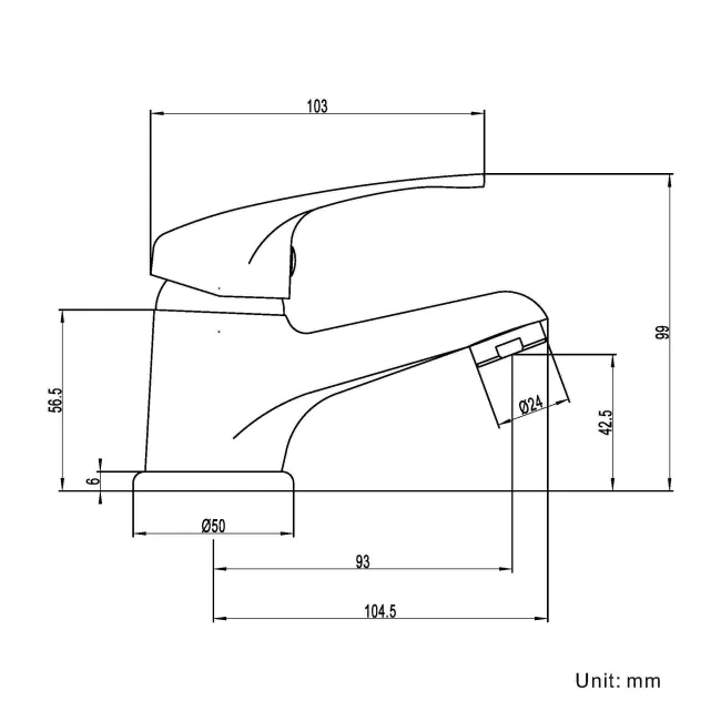 Clyde Chrome Basin Mixer Tap