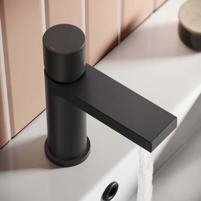 Tyne Matt Black Basin Mixer Tap