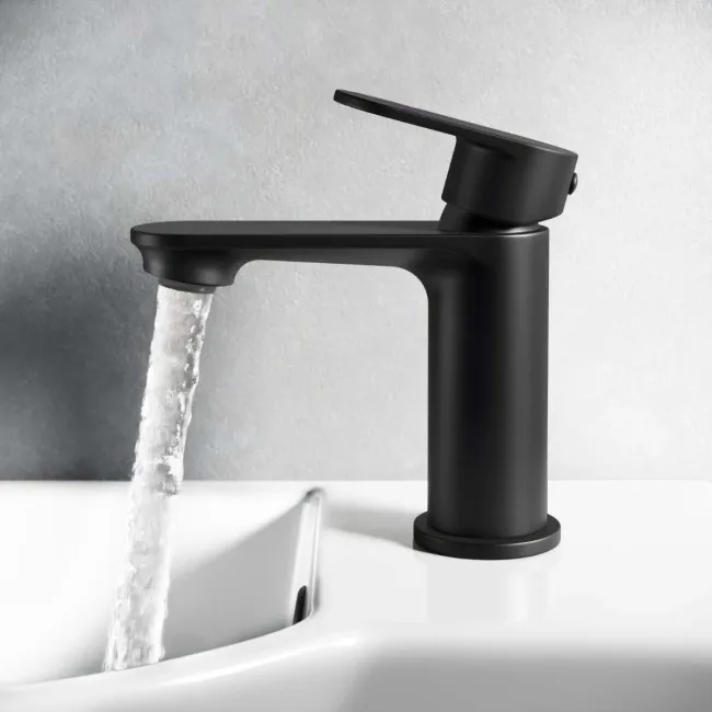 Anker Matt Black Cloakroom Basin Mixer Tap