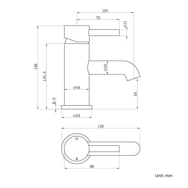 Trent Brushed Brass Basin Mixer Tap