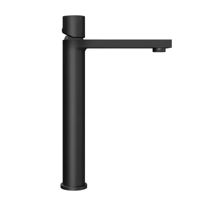 Dove Matt Black High Rise Basin Mixer Tap