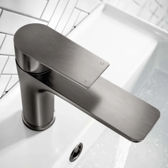 Glen Gunmetal Grey Basin Mixer Tap