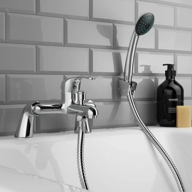 Clyde Chrome Bath Filler & Handheld Shower