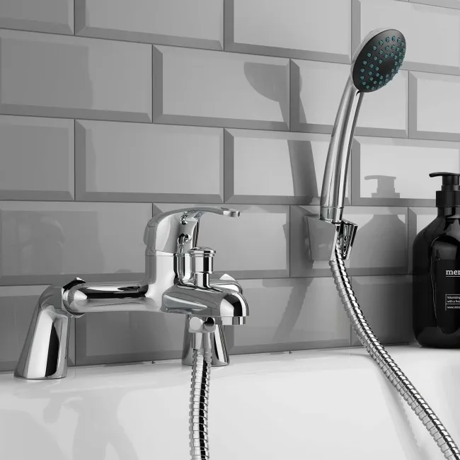 Clyde Chrome Bath Filler & Handheld Shower