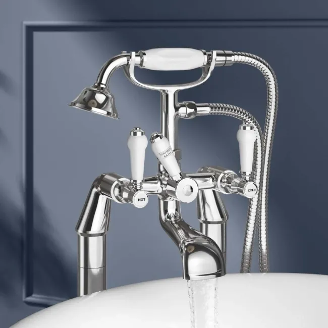Cherwell Chrome Freestanding Bath Shower Mixer Tap
